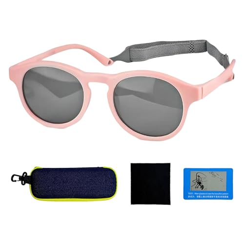 Baby Sonnenbrille mit Sonnenbrillenbox und Reinigungstuch, Verstellbarem...