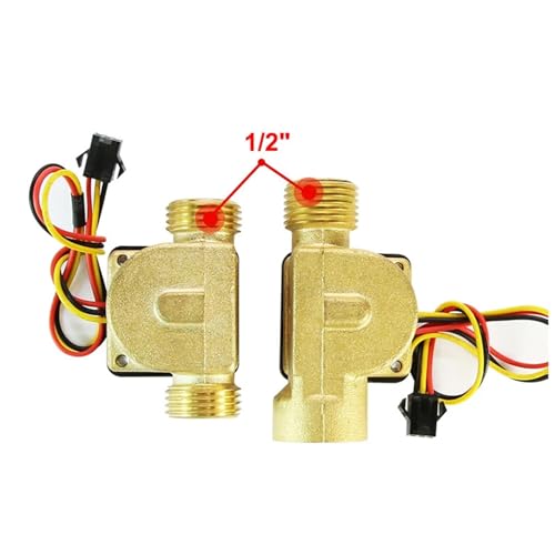 Sensor de flujo de agua de 1/2 pulgada de latón con válvula CC 5-18V para control de tuberías 3