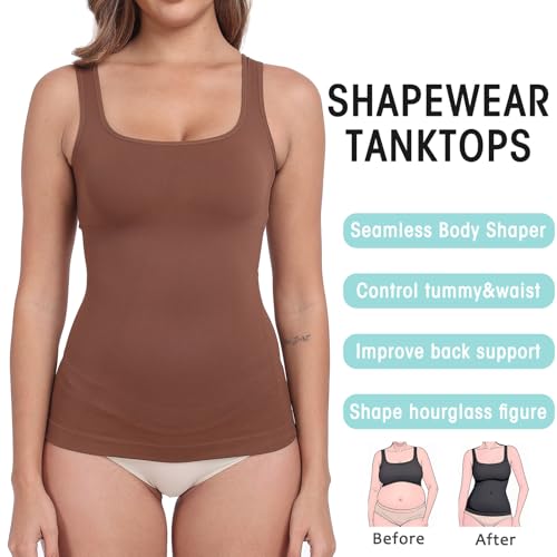 YIOIOIO Women Shapewear Tank Tops Tummy Control Compression Tops seamless Body Shaper Camisole