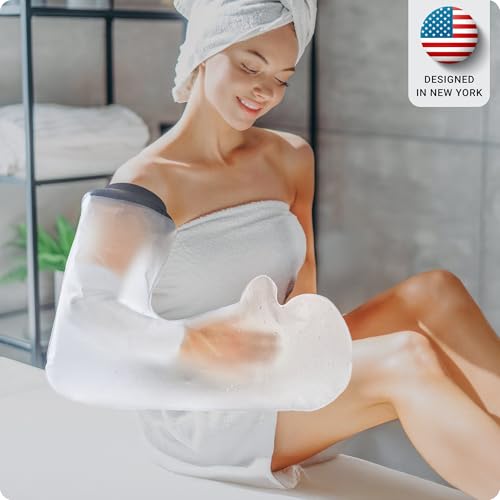 Waterproof Arm Cast Cover for Shower – Adult Reusable Cast Protector for Broken Arm, Hand, Elbow – Watertight Seal to Keep Bandage or Wound Dry – Latex-Free Soft Cover for Surgery or Injury - Thumbnail 6