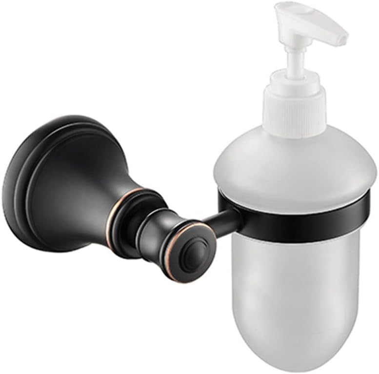 Exquisite Bathroom Shelves Orb Black Bronze Towel Rail Bar, Bath Towel Rack, Toilet Paper Holder, Bathroom Black Retro Hardware Set (Hand Sanitizer)