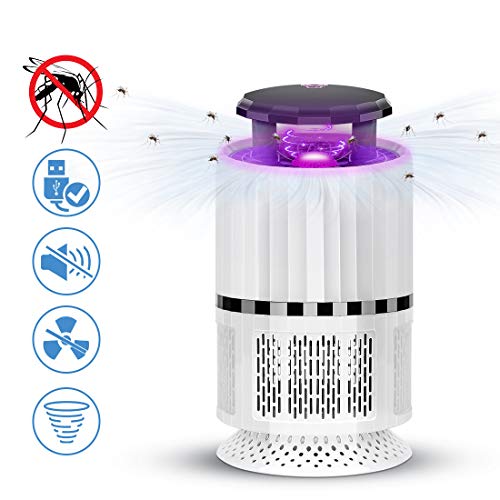 Lámpara Antimosquitos, Insectos Trampa con Lámpara UV y cajón Limpio, Utilizada para Interior y Exterior, Niños Seguros, No Tóxicos, Sin Radiación