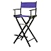 Casual Home 230-02/021-41 Black Frame-Purple Canvas Director Chair 30
