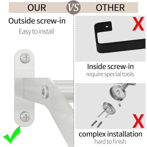 Double Towel Bar for Bathroom Wall 30 Inch, Double Towel Racks for Bathroom Wall Mounted, Stainless Steel Bathroom Towel Holder Towel Hanger (Double Bar-Brushed Nickel, 30 in) by JUYSON - Image 5