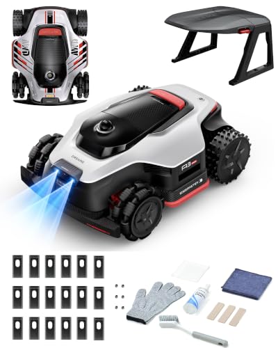 Image of DREAME LiDAR Robot Lawn Mower A3 AWD 3500 with 4-Piece Care Bundle: Garage+ Cleaning Set+Blade+Decal Stickers Set