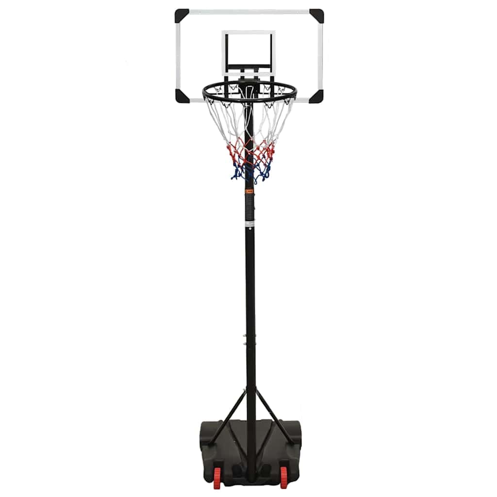 Canestro da basket regolabile in altezza da 256 a 361 cm, con base stabile, per giardino e interni, pannello posteriore in policarbonato resistente alle intemperie