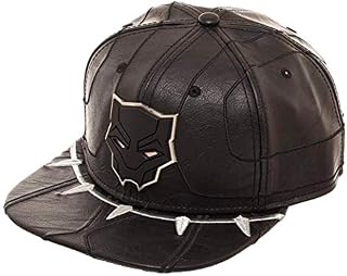 Marvel Black Panther Suit Up Raised Faux Leather Snapback Hat Cap