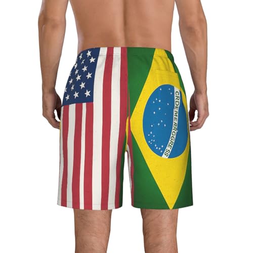 United States Brazil Print Stylish Beach Shorts Swim Trunks Lightweight Breathable Summer Outdoor Activities3