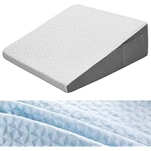 10" Wedge Pillow and a Cooling Cover Blue