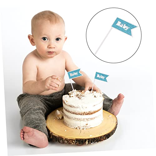 NOLITOY 12 Pçs Cupcake Inserções De Bolo De Bebê De Bautizo Para Niño Toppers Para Comida Decoração