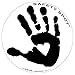 Safety Spot Magnet - Kids Handprint for Car Parking Lot Safety - White Background (Black)