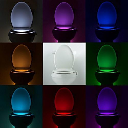 Comwinn Colorful Motion Sensor Toilet Night Lights, 1-Pack