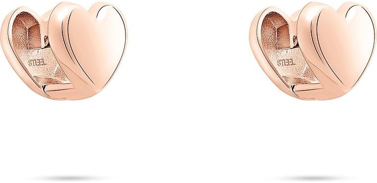 Tamaris Stud Earrings for Women with Double Sided Heart, Women's Earrings Waterproof Stainless Steel Gift Idea image 2