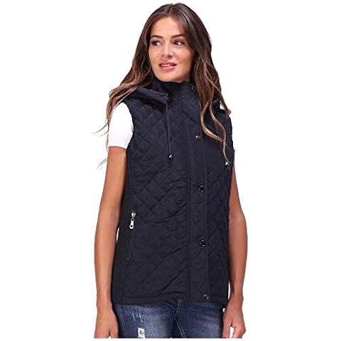 Fashion Thirsty Women's Quilted Hooded Gilet Cover