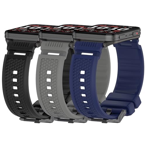 Gheper 3�p�b�N �E�H�b�`�o���h compatible with Garmin Venu X1 �X�}�[�g�E�H�b�` ���X�g�o���h �\�t�g�V���R�� �N�C�b�N�����[�X �X�|�[�c�X�g���b�v �����p ���f�B�[�X �����Y
