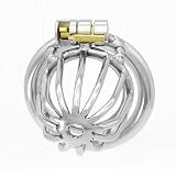 Cage de soutien ventilée en acier inoxydable argenté pour hommes, adaptée aux débutants et...