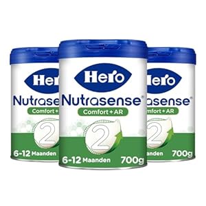 Hero Nutrasense Comfort+ AR Opvolgmelk 2 (6+ Maanden) – Flesvoeding – 3 x 700gr – Palmolie Vrij