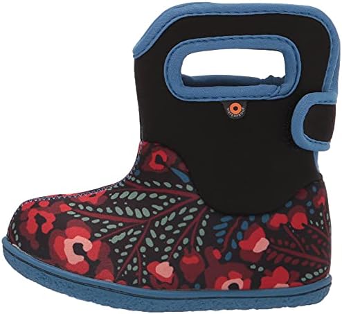BOGS unisex baby Bogs Rain Boot, Super Flowers Print - Black, 8 Infant US | Image 7
