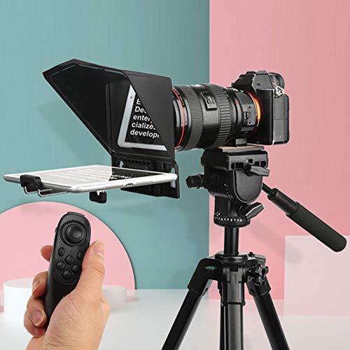 YYOYY Teleprompter com controle remoto, teleprompters para telefones celulares PC tablets de até 20