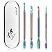 BEZOX Cuticle Pusher Kit - Dual End Nail Gel Polish Removal Pushers - Rainbow Color Stainless Steel Manicure Tools
