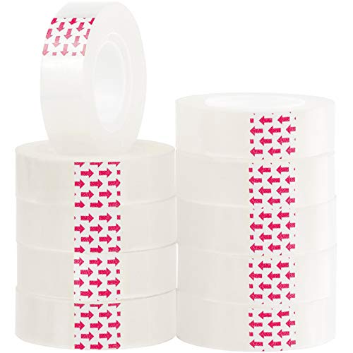 Packatape Sticky Clear Tape/Ruban d'emballage cadeau 15 mm x 33 mètres, noyau de 1"(paquet de 10) Cover