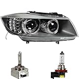philips x-treme h8 led H8 Halogen Autolampe EISENFELS Bundle Set 106515997 erstellt mit Scheinwerfer rechts + PHILIPS Leuchtmittel H8 + D1S kompatibel mit 3er Touring E91