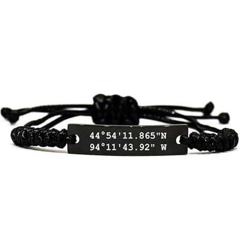 SOFEELSTORE Coordinate Bracelet with Latitude & Longitude