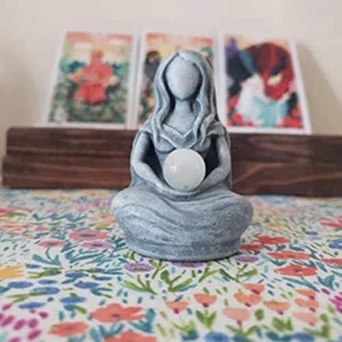 Moon Goddess Statue Resin Goddess Figurine Ornament, Mother Moon Statue Resin Mother Figurine, Mama Moon Goddess Three Dimensional Art Garden Outdoor Home Decoration Abstract Art Craft Sculpture