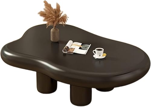 Cloud Coffee Table Modern Coffee Tables for Living Room Cute Coffee Table Irregular Indoor Tea Table Small Shaped Table Black,39.3x27.5x11.8in