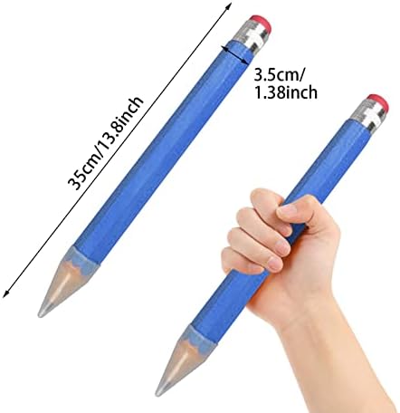 xiaoba Wooden Jumbo Pencils Big Novelty Pencil With Cap And Eraser 35CM Giant Pencils Children School Pencils Kids Writing Pencils For Schools And Homes
