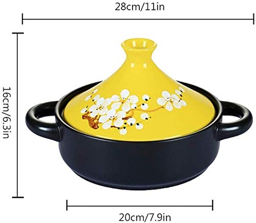 Ambayz,Tagine Pot, Hand Made Ceramic Tagine Pot Home Cookware Lead Free Stew Casserole Slow Cooker 1.5L 20Cm 115 #TOP7