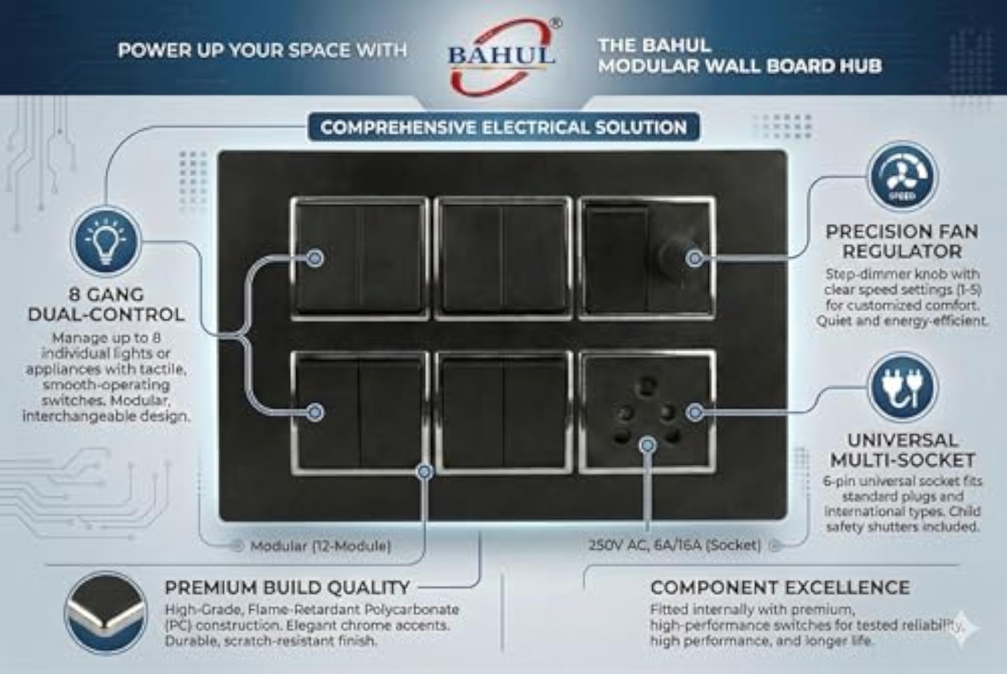 9 Switch Modular Surface Mount Board
