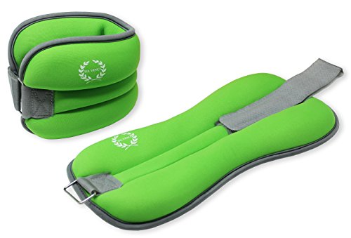 DA VINCI Adjustable Ankle Weights Sold in Pairs (Green)