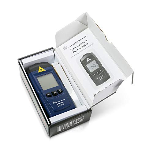 BAFX Products Handheld Infrared Light Non Contact Digital RPM Tachometer Meter to Measure Rotational Speeds