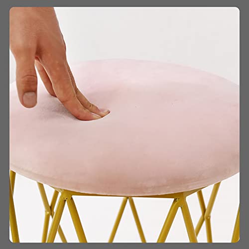 Taburete de terciopelo para tocador ideal como asiento de mesa auxiliar en salón 7
