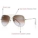 Pro Acme Aviator Crystal Lens Large Metal Sunglasses (Gold Frame/Crystal Brown Gradient Lens)