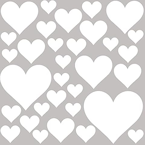 PREMYO 32 Corazones Pegatinas Pared Infantil Cover