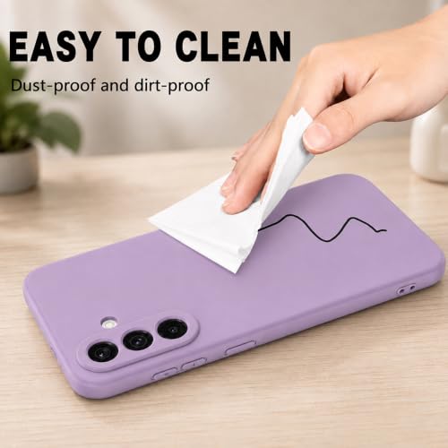 Image of Back Cover Compatible with Samsung Galaxy A37 5G | Full Camera Protection | Premium Liquid Silicon Case | Flexible Bumper Case for Samsung Galaxy A37 5G (Purple)