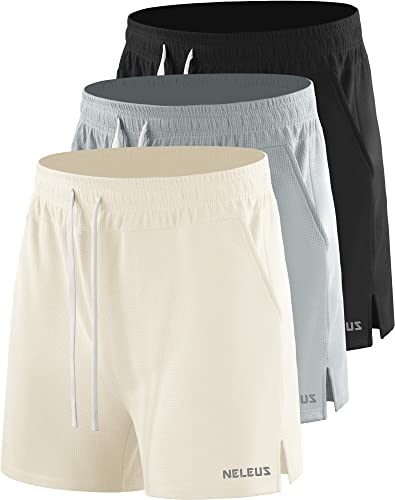 NELEUS Men's 7 inch Running Shorts Athletic Gym Workout Shorts with Pockets