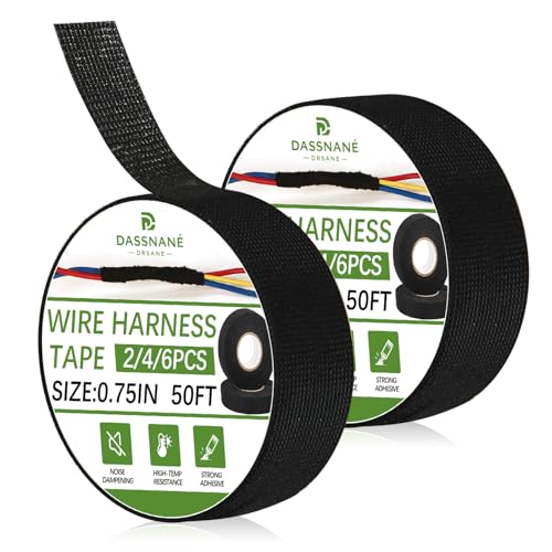 DASSNANE 2 Rolls Fabric Electrical Tape,3/4 Inch x 50FT...