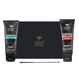 Bombay Shaving Company Charcoal Blackhead Removal Kit with Charcoal Face Wash, Charcoal Peel-Off Mask and Blackhead…