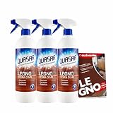 Imi shop Spray Legno con Cera d'Api, 580 ml, Nutre Lucida e Protegge, con Panno Microfibra in Omaggio (3, Set)