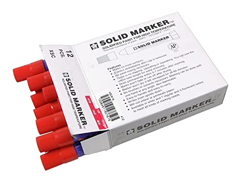 Sakura Solid Paint Markers - Permanent Marker Paint Pens - Window, Wood, & Glass Marker - Red Paint - 12 Pack #TOP1
