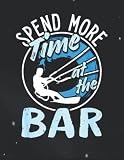 kitesurf bariloche  Time At Bar Kiteboard Kitesurfer Kiteboarding Kitesurfing 114 Pages 6\'\'x9\'\' in Colled Ruled Notebook
