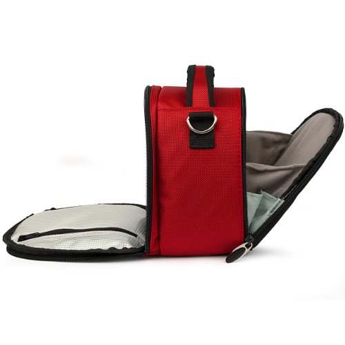 Vangoddy Laurel Red Carrying Case Bag For Nikon Coolpix Series Compact To Advanced Digital Cameras #TOP6