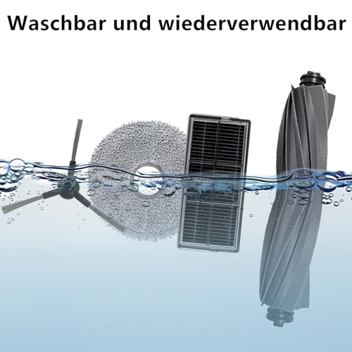 Zubehör für Dreame L10s Ultra Gen 2/ L10s Pro Ultra Heat Staubsauger, für Mova E30 Ultra Staubsauger, 1 Hauptbürsten, 4 Wischtücher,4 Filter,4 Staubbeutel,4 Seitenbürsten, L10s Ultra Gen 2 Zubehör