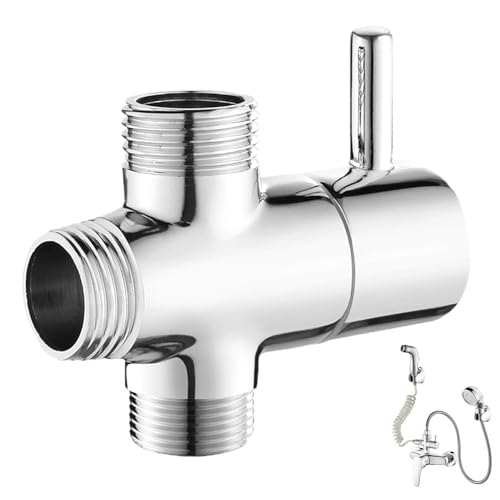 Yistoi Robinet 3 Voies, Inverseur Douche, Vanne Eau Connectée, Cuivre Massif, Facile à Installer, Étanchéité Élevée, Contrôle Délicat du Débit D'eau, Adapté à la Cuisine, à la Salle de Bains
