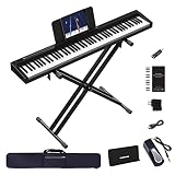 KONIX Keyboard Piano, 88 Keys Semi-weighted Electric Piano Keyboard with Bluetooth MIDI Function, Po