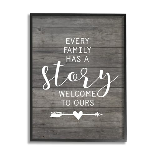 Family Story Plaid Rustic, 16 x 20 Inch Framed Giclée Print
