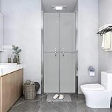QUAHEAS Porta doccia opaca ESG, 71 x 190 cm, telaio in alluminio con vetro di sicurezza da 5 mm, regolabile da 68 a 71 cm, maniglie moderne, calpestabile senza barriere, con materiale di montaggio per